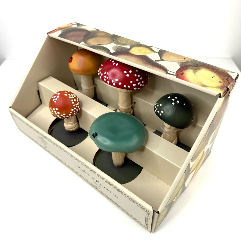 John Derian Mushroom Fungi 5PC Decorative Figurines NWT - Picture 9 of 12